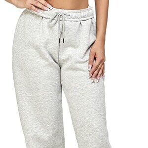 IUUI Women’s Casual Baggy Fleece Sweatpants Foldable High Waisted Joggers Pants